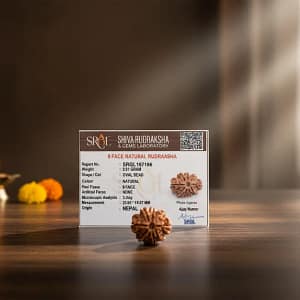 Original 9 Mukhi Rudraksha – Natural Bead | Certified & Energized for Power, Protection & Shakti